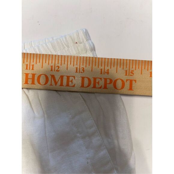 TALBOTS Womens White Linen Black Embroidered‎ Shorts Size P Petites NEW - Picture 4 of 6